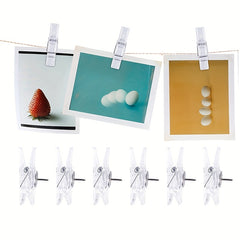 50pcs Transparent Plastic Push Pins for Photo & Cork Board Decoration