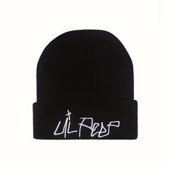 Warm Letter Embroidery Knitted Hat Pullover Beanie