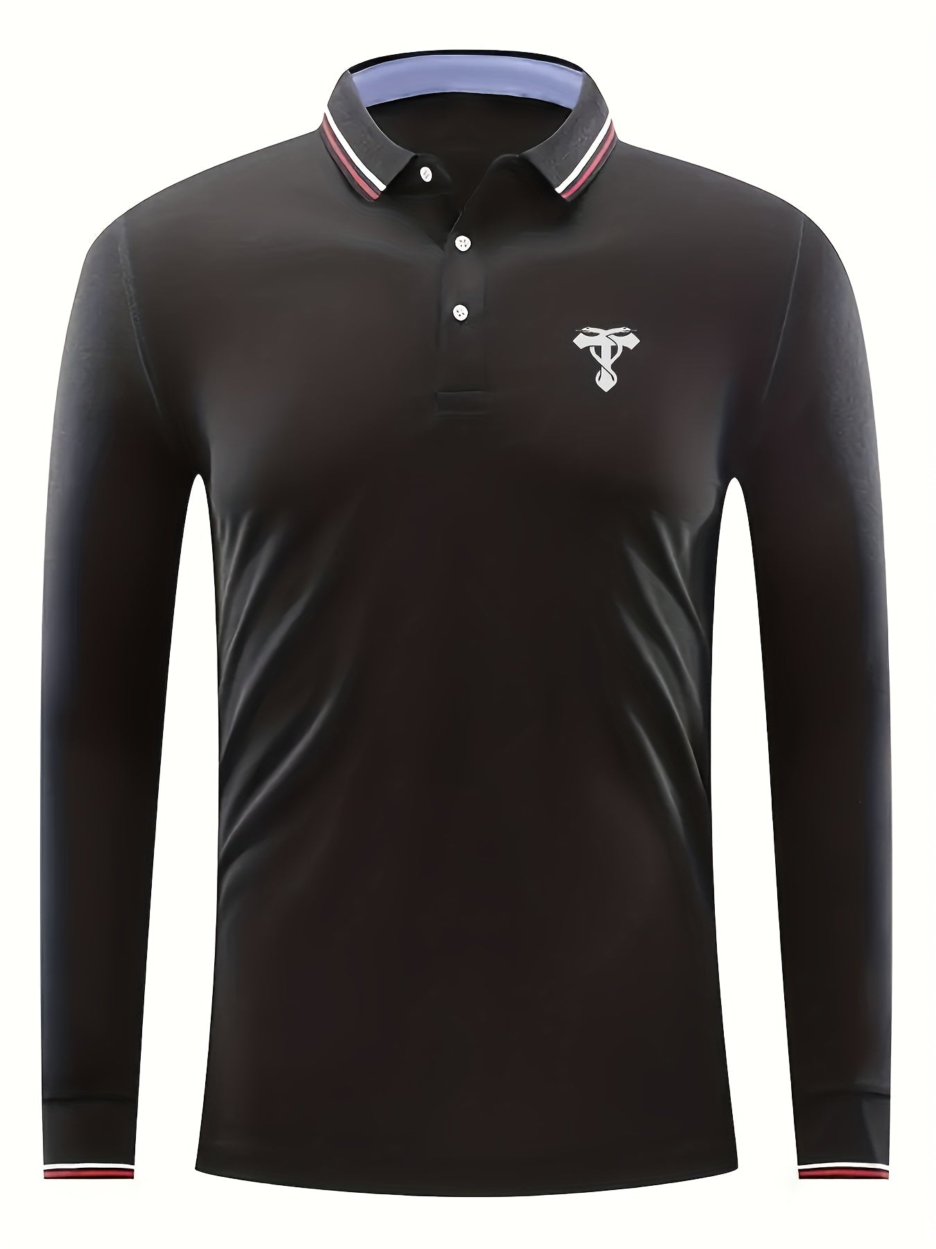 Men's Snakes Print Golf Long Sleeve Shirt