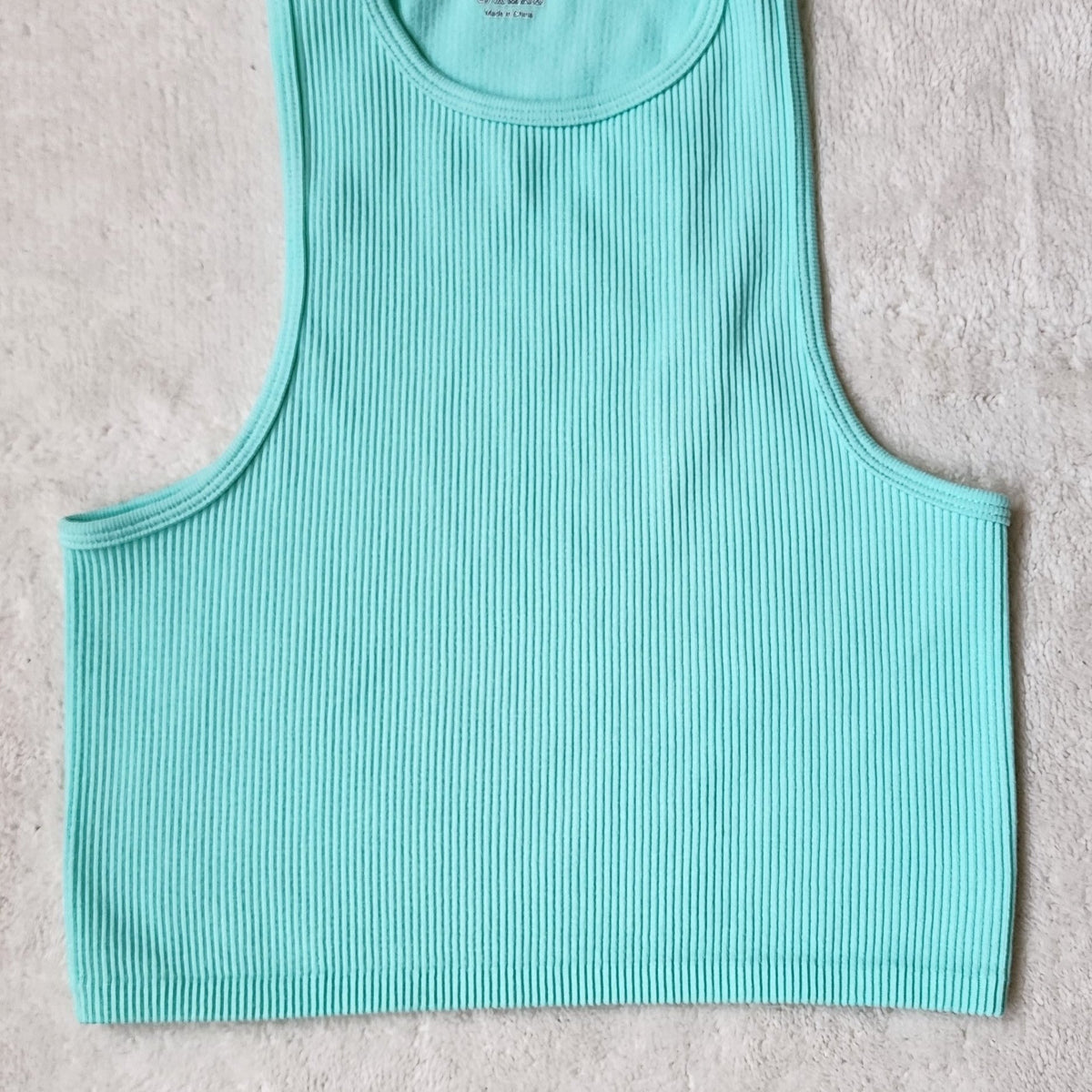 Ribbed Sports Yoga Tank Top Racerback Sleeveless Crop Top