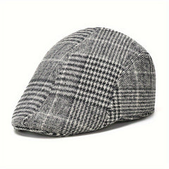 Men's Beret Painter Hat Plaid Casual Hats