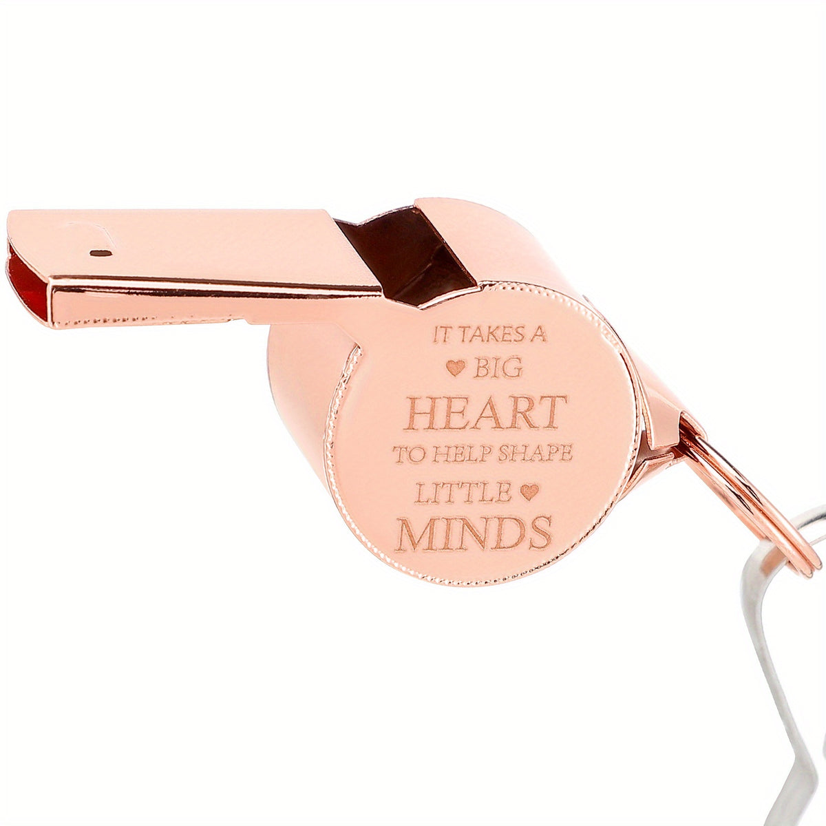 Double Sided Lettering Rose Golden Stainless Steel Whistle Coach Gift