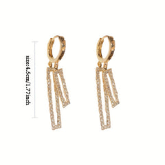 Geometric Earrings Rhinestone Inlaid Earrings