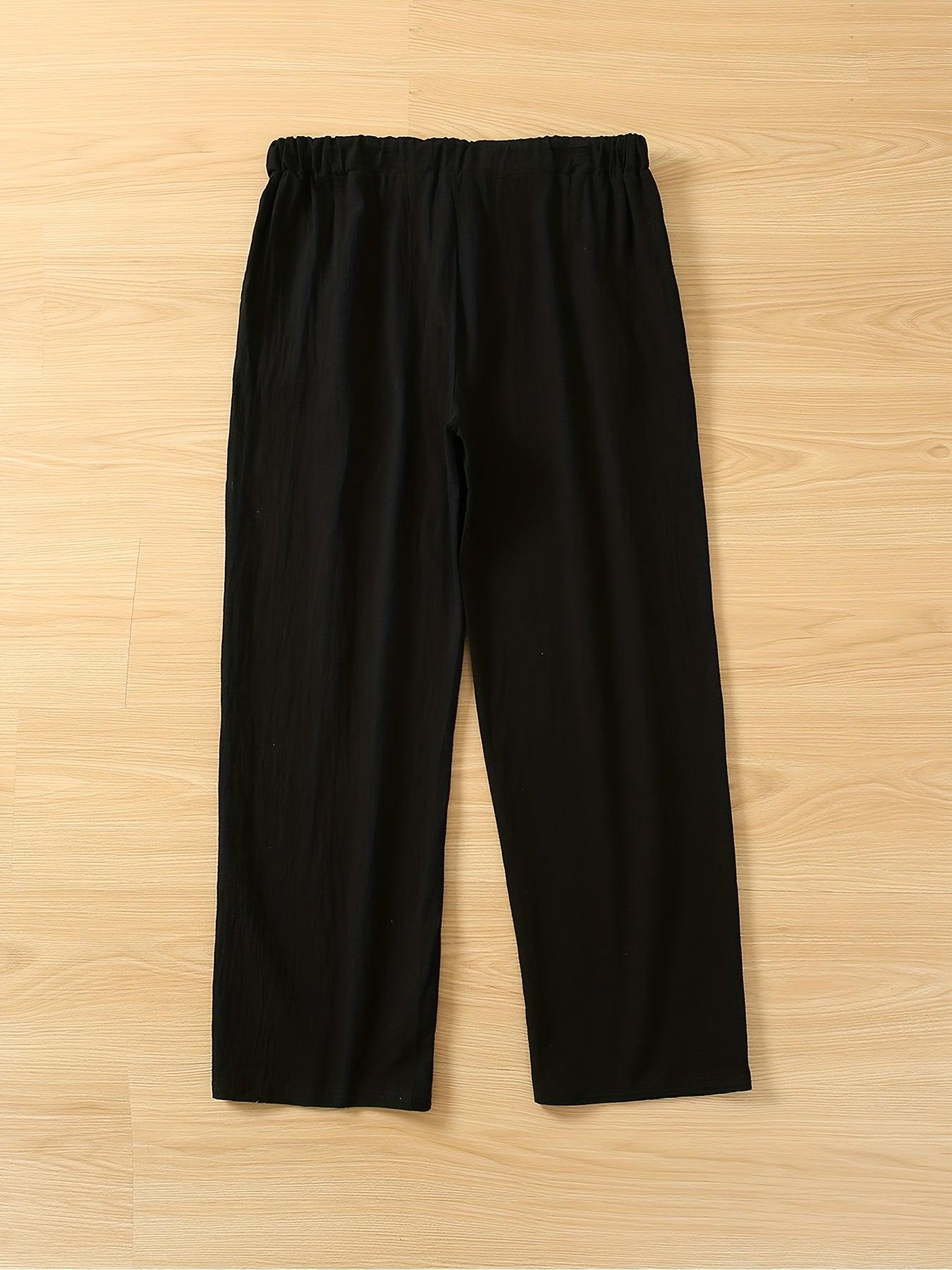  Casual Pants Women's Plus Solid Elastic Drawstring High Rise