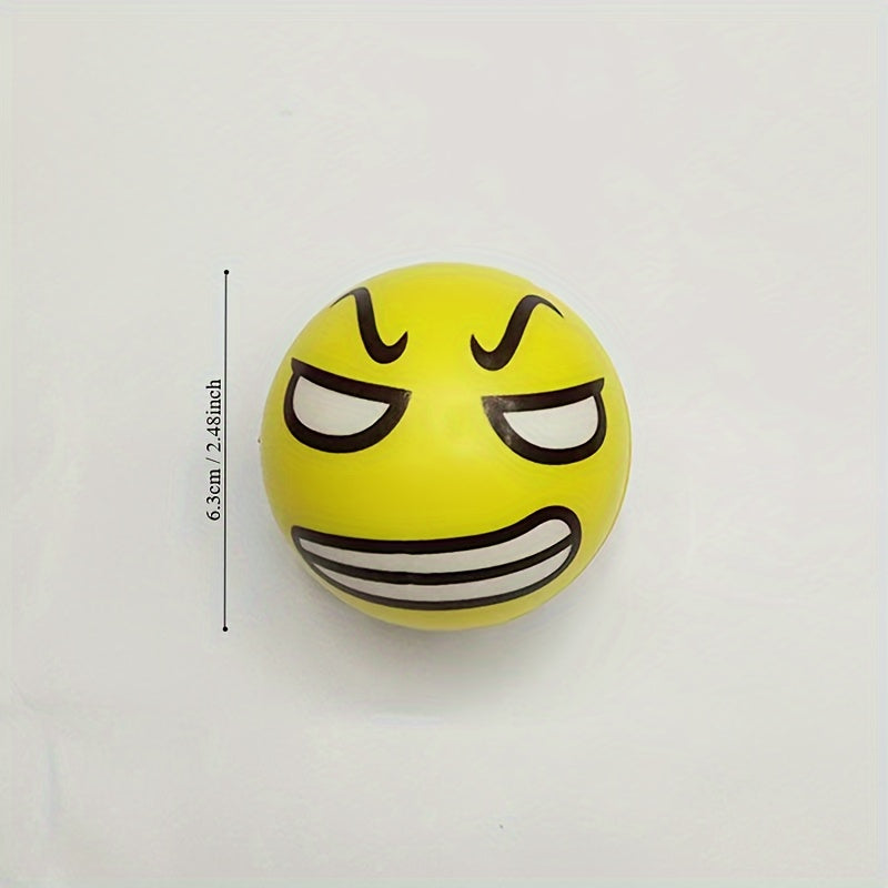 12pcs Smiling Expression Pressure Ball PU Foam Puzzle Toy