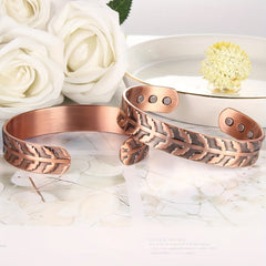 Copper Bracelet Men Women Magnetic 99.99% Solid Pure Jewelry Gift