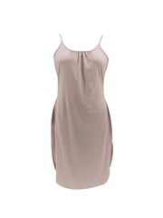 Solid Split Cami Dress Plus High Stretch Slim Midi Dress