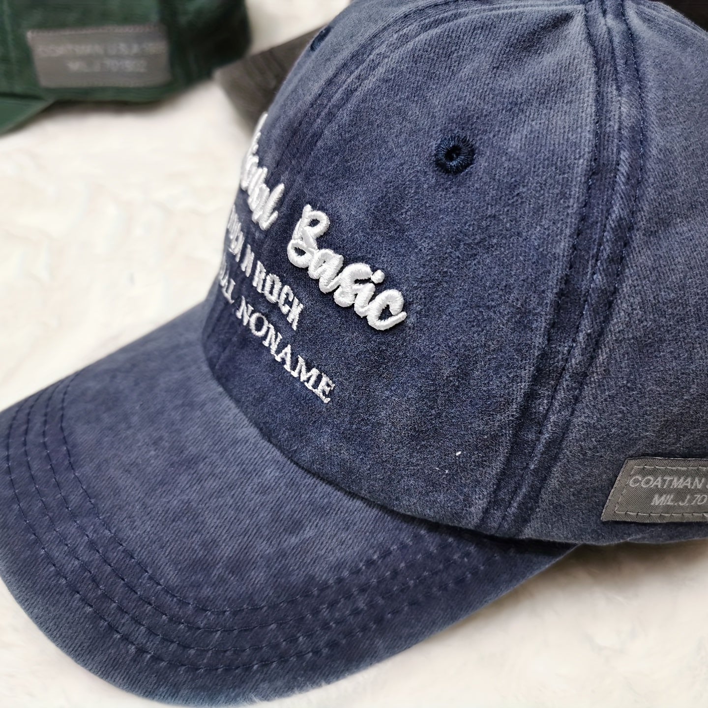 Embroidered Alphabet Baseball Cap Soft Top Cap Japanese Sun V