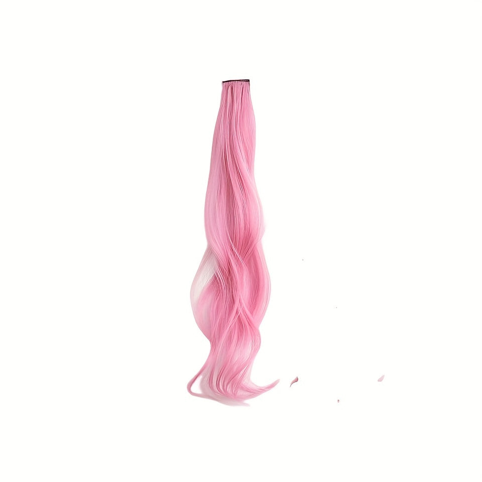 8 Cm Clip In Wavy Curly Hair Extensions - Party Highlight Colorful Hair Pieces
