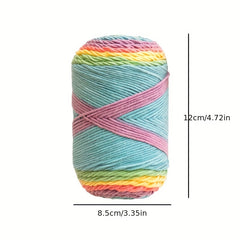 Multicolor Rainbow Yarn 5 Stranded DIY Knitting Crocheting Doll Pillow Blank