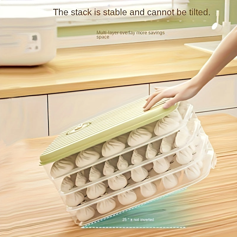 Refrigerator Storage Box for Fresh Dumplings, Wontons, Wraps
