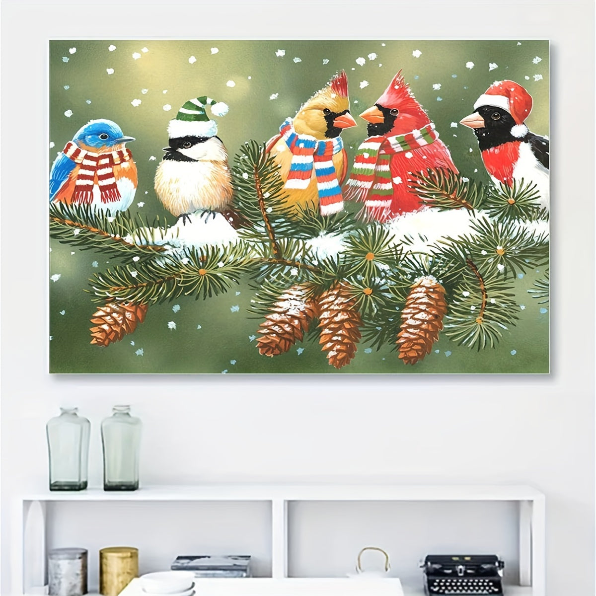 Bird Pattern Canvas Painting Poster for Home Wall Decoration
