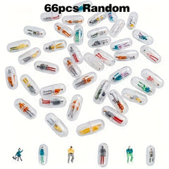 Mini Adhesive Capsule 3D Character Statues Multicolor