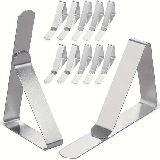 6pcs Stainless Steel Tablecloth Clips for Securely Holding Tablecloths