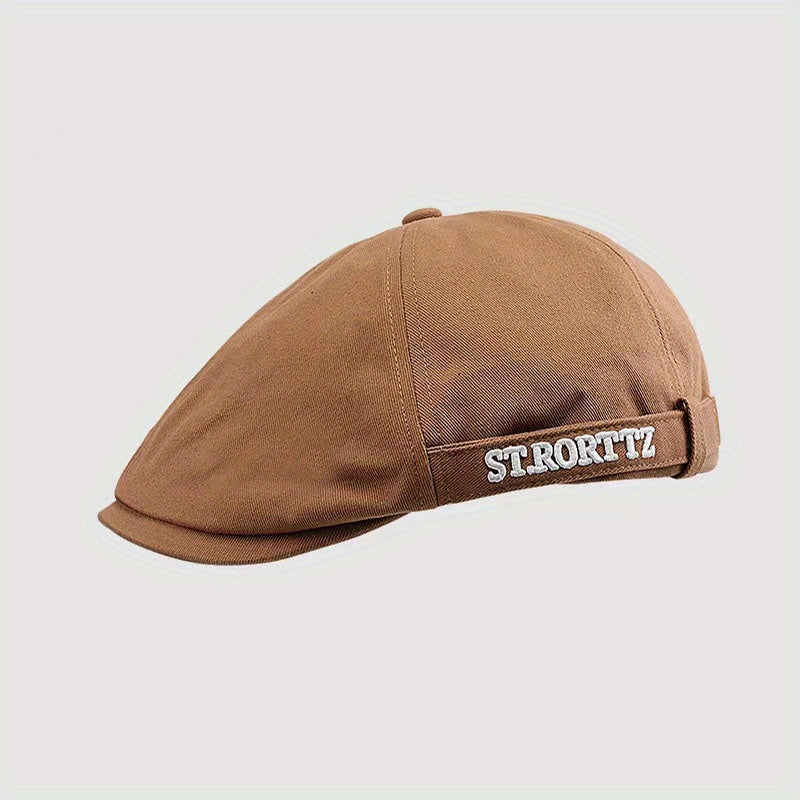 Adjustable Summer Casual Mens Peaked Cap Retro Letter Embroidery