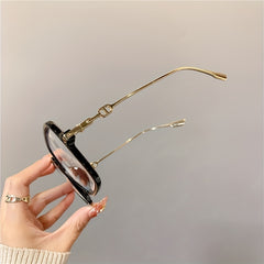 Oversized Butterfly Eyewear Women's Metal Frame Glasses