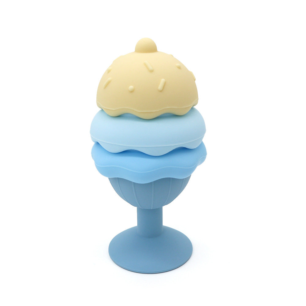 Silicone Ice Cream Bath Toy Stackable Educational Pretend Play Shower Game