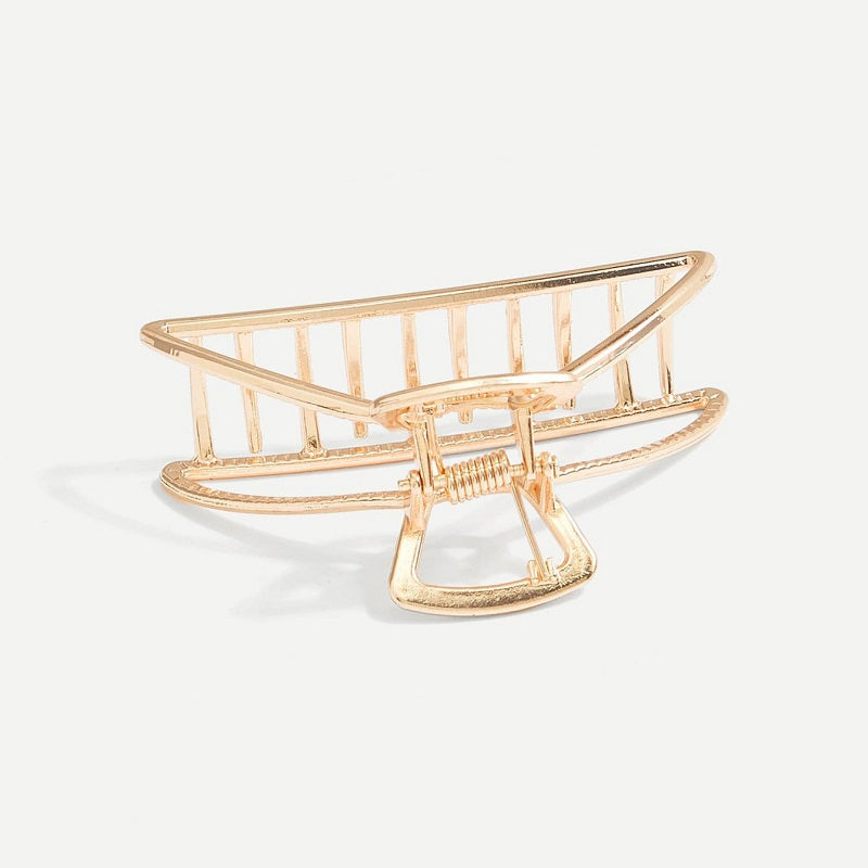Large Metal Hair Claw Hollow Non Slip Hair Catch Barrette Jaw Clamp