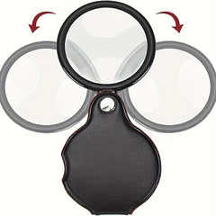 10x 50mm Pocket Magnify Glass Folding Mini Magnifying Glass