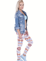 Boho Geometric Print High Waist Leggings