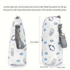 Insulated Bottle Bag with Aluminum Foil Lining for On-the-Go Parents