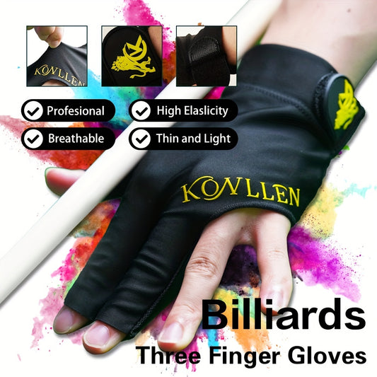 KONLLEN Billiard Gloves Left Right Pool Fingerless Snooker Glov