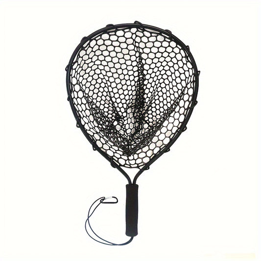 Portable Thickened Aluminum Alloy Silicone Fishing Landing Net