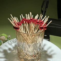 100 Bamboo Cocktail Picks Appetizer Party Food Garnish