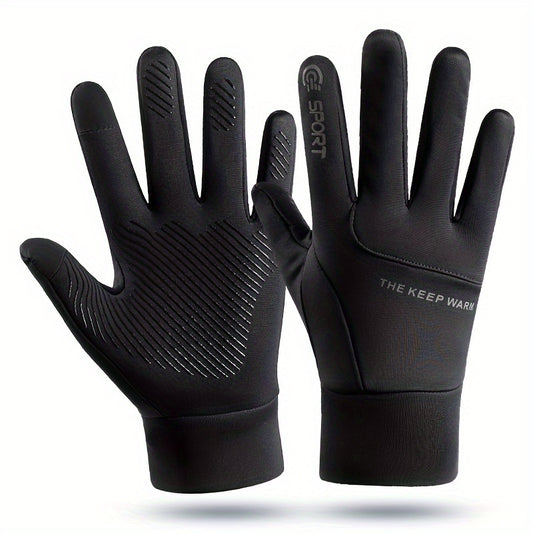 Men's Winter Warm Touch Screen Gloves Waterproof Sports Gloves