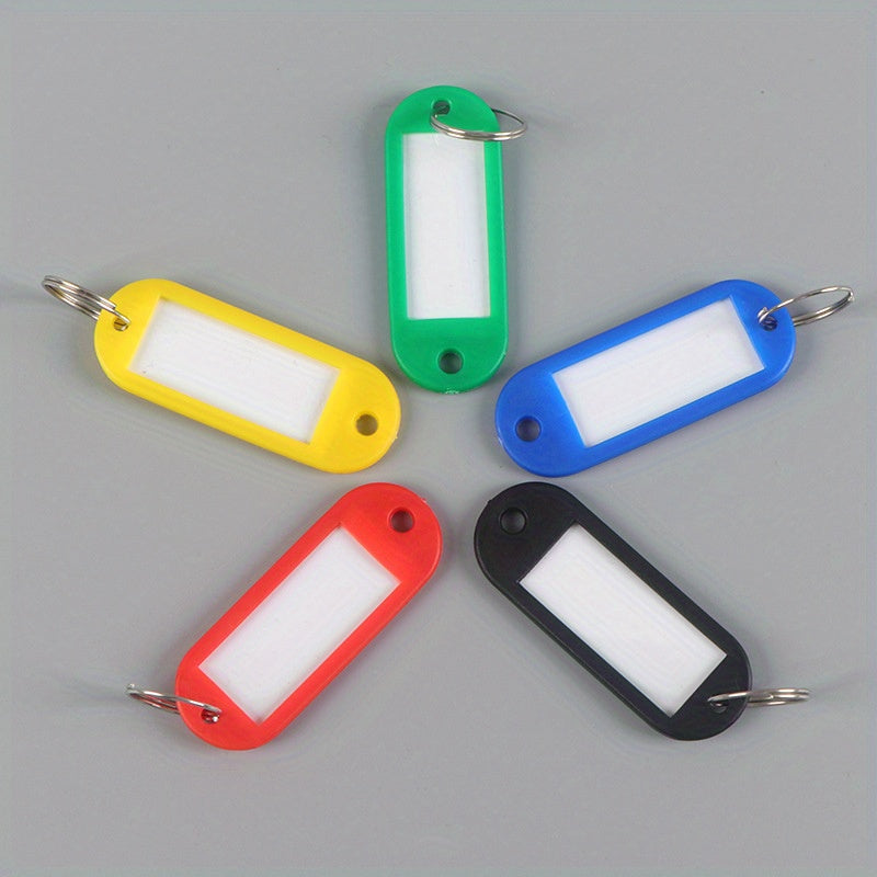 10pcs Keychain Tags Plastic Key Tags Identification Tags Name Tags
