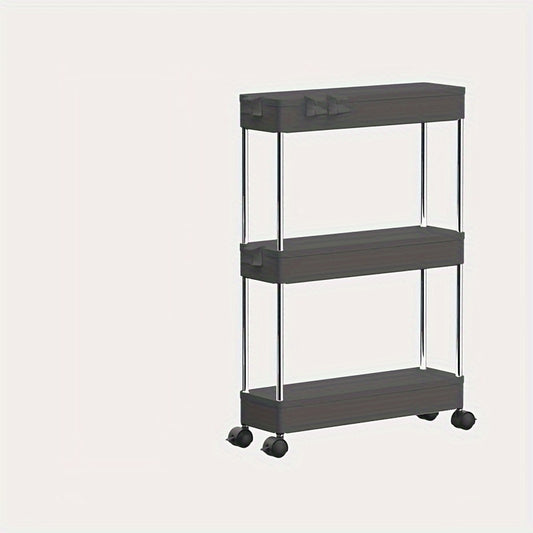 Floor Mounted Mobile Small Cart with 3-4 Layer Shelf