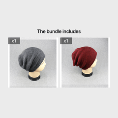 Striped Pullover Hat Men's Women's Warm Woolen Hat Knitted Hat