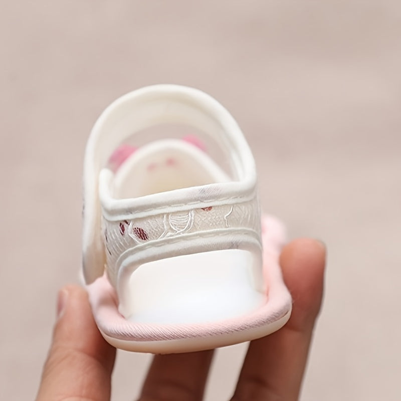 Breathable Baby Girl Sandals Lightweight Anti Slip Indoors Outdoors