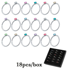 Stainless Steel Zicron Studded Nose Stud Nose Ring 24 40 60 Sets
