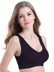 3pcs Comfy Sports Tank Bras No Padding Wireless Intimates Bras