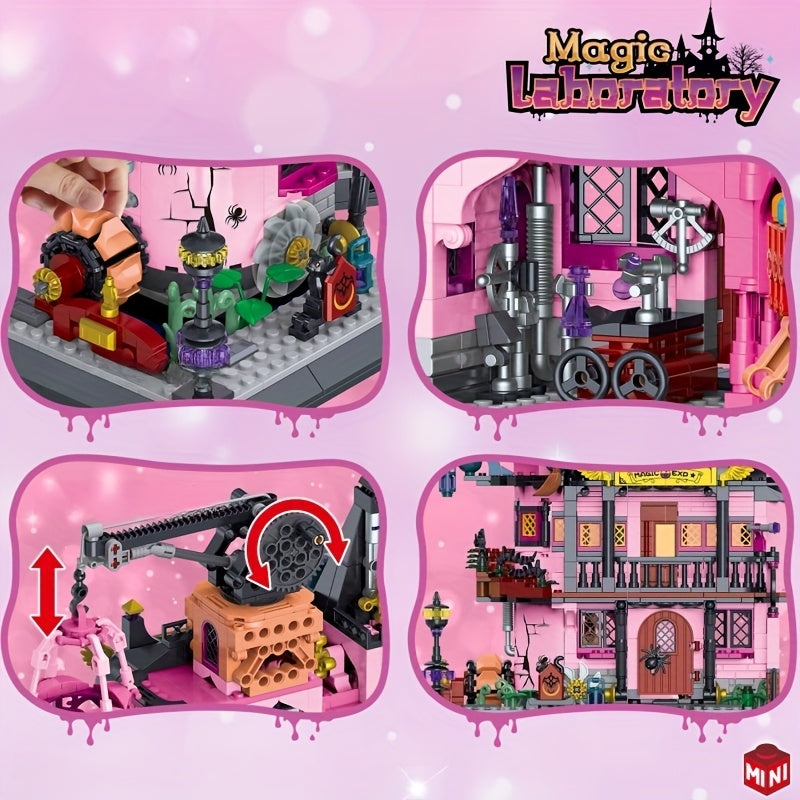 1022pcs Medieval Castle Magic Laboratory Building Block Toy Set