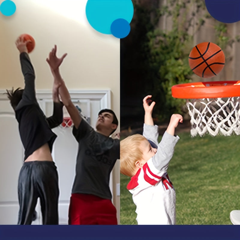 Mini Basketball 2 Pack for Kids Hoop Play, Realistic Bounce