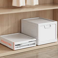 1pc Plastic Folding Storage Bin Wardrobe Clothes Storage Box
