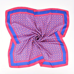 Geometric Floral Bandana Silk Scarf Solid Satin Shawl Neckerchief