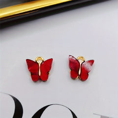 Acrylic Butterfly Alloy Necklace Earrings DIY Jewelry Accessories