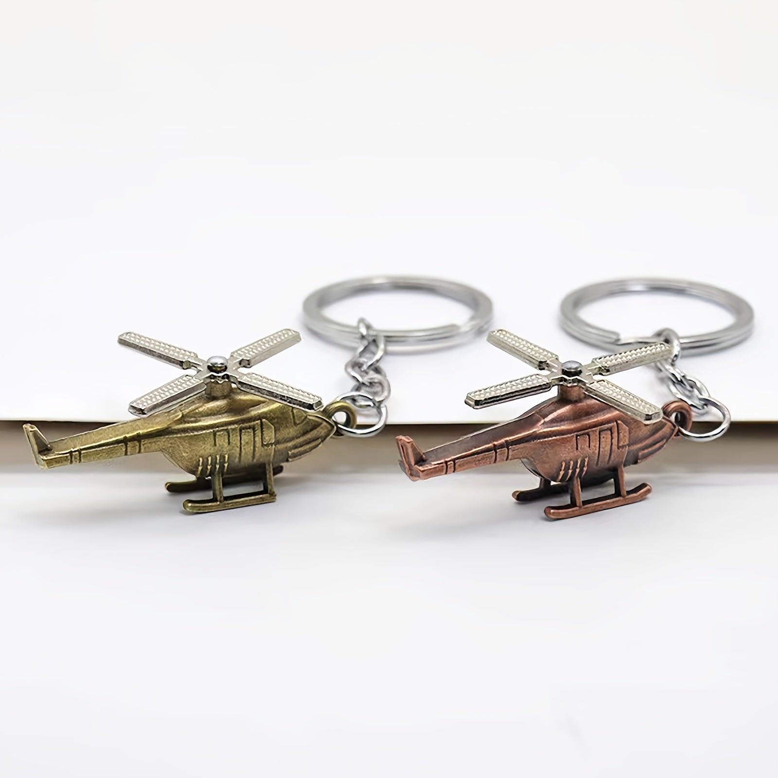 3D Helicopter Keychain Pendant for Men's Backpacks