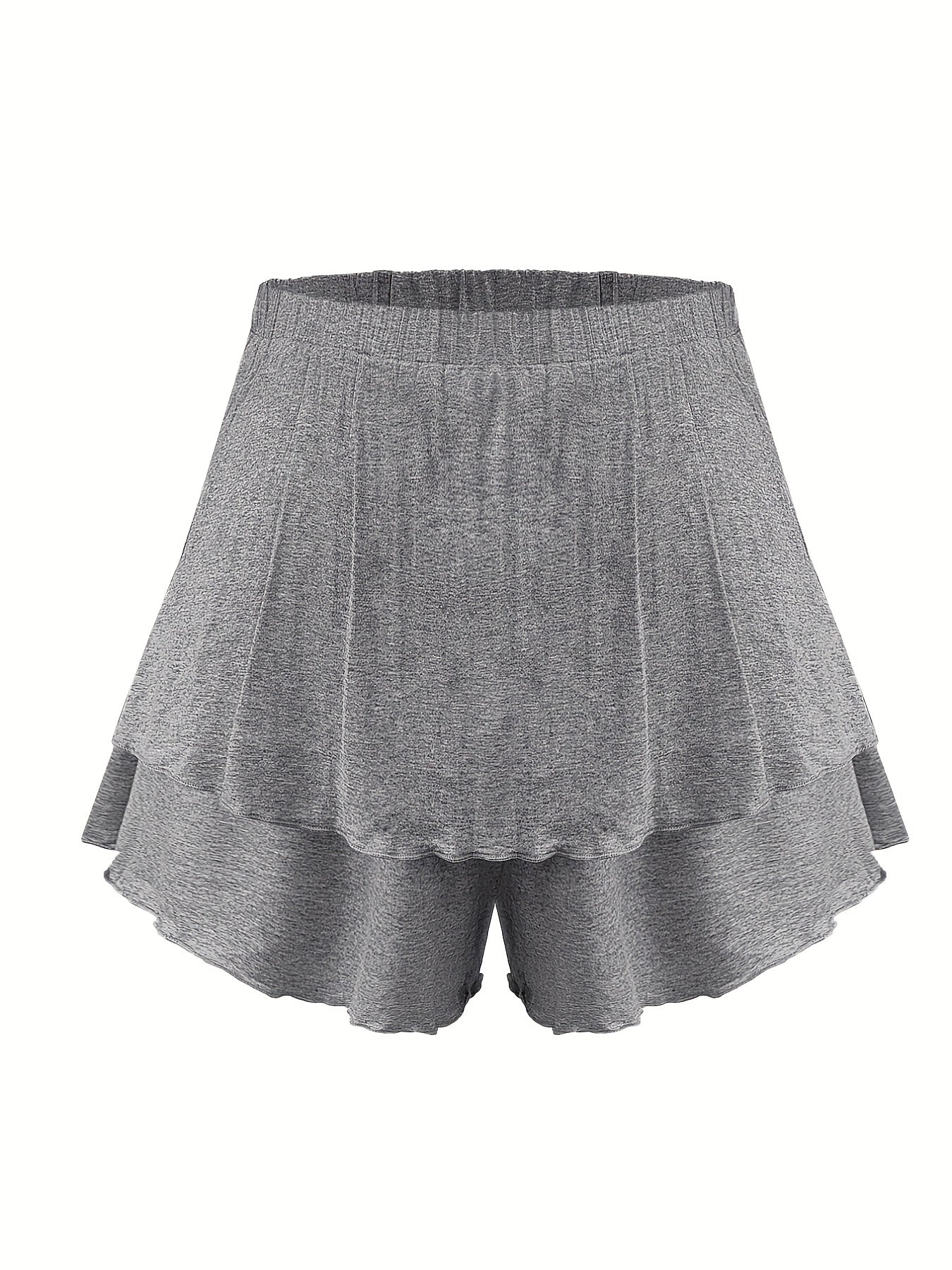  Casual Two Piece Set: Ruched Tube Top & Shorts