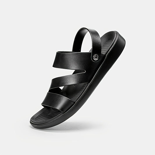 LUOFU Men's Non Slip Summer Sandals Flat Open Toe Minimalist Style