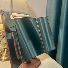 LED Makeup Mirror 1x2x3 Magnification Touch Control Dual Power Supply