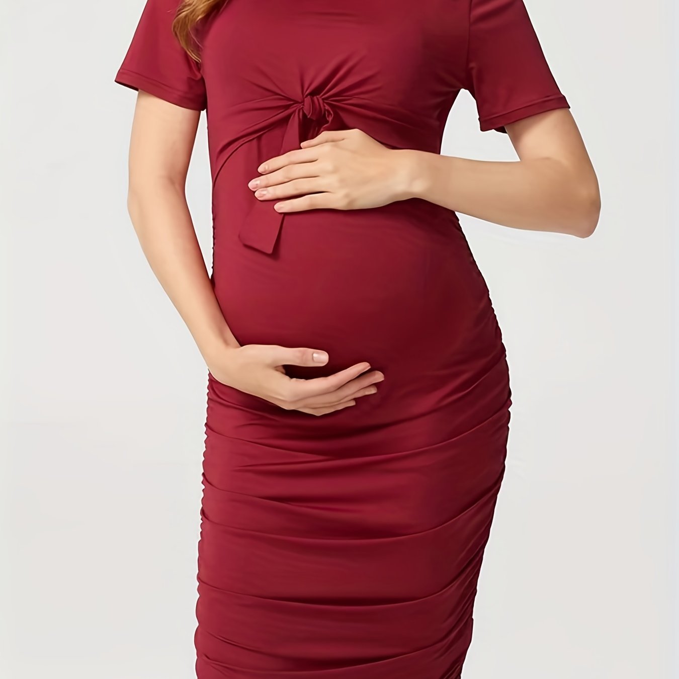 Maternity Casual Short Sleeve Dress for Summer Nursing Breastfeeding
