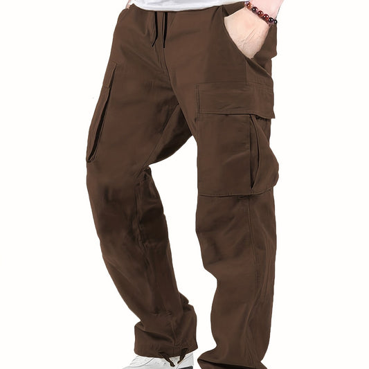 Men's Straight Leg Cargo Pants with Flap Pockets