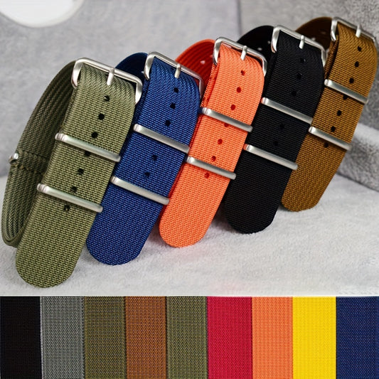 Nylon Watch Strap 18mm 20mm 22mm Stainless Steel Buckle