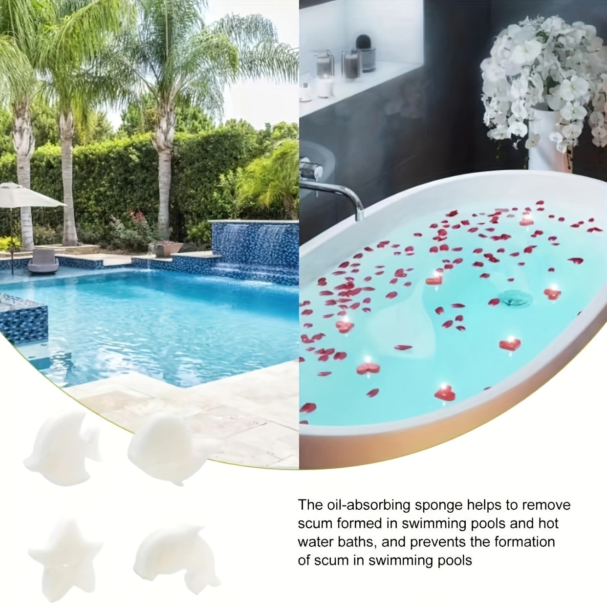 4pcs Pool Absorbing Sponge Filter Sponge