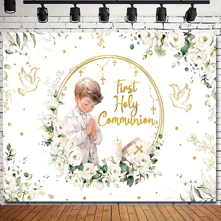 Vinyl Baptism Backdrop Portrait Photography