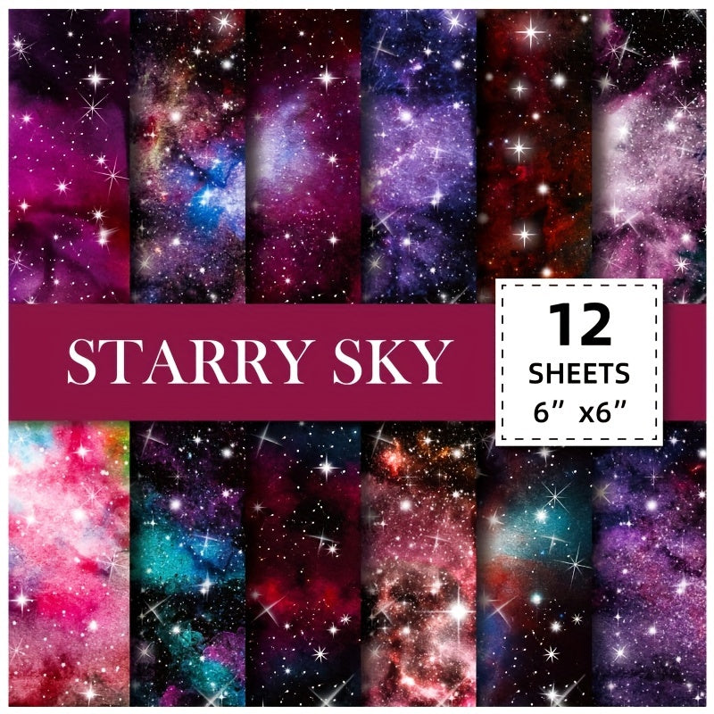 12pcs Constellation Scrapbook Paper Pads 15.24x15.24 cm